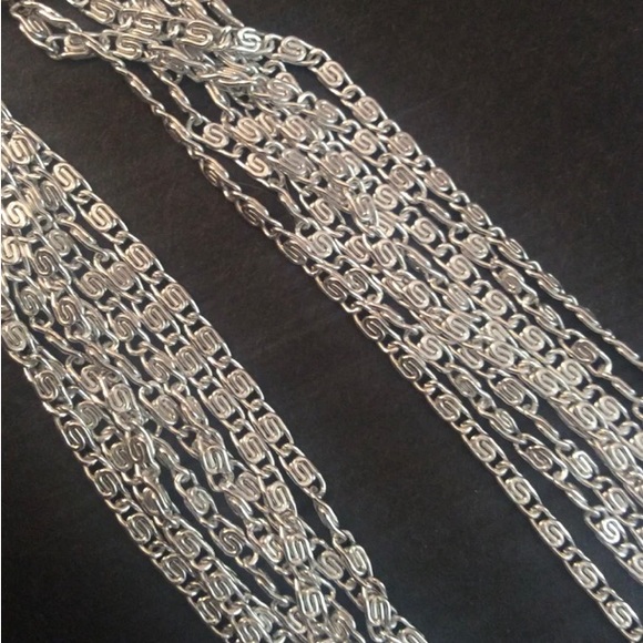 Sarah Coventry Necklace & Earrings Silvery Cascade Clip On 1960s - Picture 4 of 9